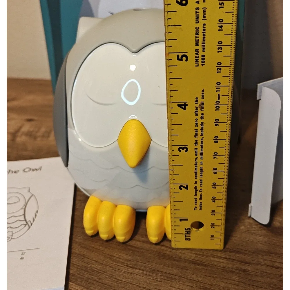 Young Living Feather the Owl Diffuser‎ Kids Grey White Noise Night Light Machine